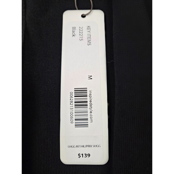 Spanner NWT Solid Black Stretch Cardigan Sweater & Matching Tank Blouse Set M - Picture 4 of 5